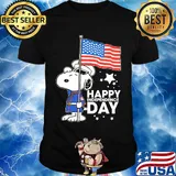 Police snoopy american flag happy independence day shirt