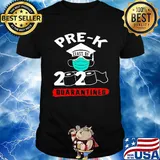 Pre-k grad graduation class of 2020 quarantined toilet paper mask shirt