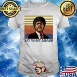 Pulp fiction jules winnfield samuel l. Jackson say what again vintage retro shirt