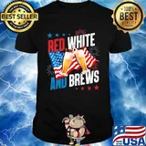 Red White And Brews Independence Day Shirt