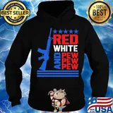 Red White And Pew Guns Star Shirt Hoodie