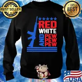 Red White And Pew Guns Star Shirt Sweater