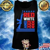 Red White And Pew Guns Star Shirt Tank top