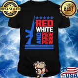 Red White And Pew Guns Star Shirt