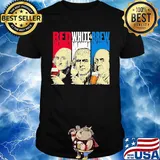 Red White Brew Cup French Flag George Washington Thomas Jefferson Benjamin Franklin Shirt