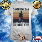 Saxophone dad like a regular dad but cooler vintage retro shirt