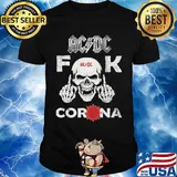 Skull acdc fuck corona covid-19 shirt