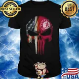 Skull american flag alabama crimson tide independence day shirt
