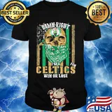 Skull damn right I'm a boston celtics fan win or lose american flag independence day shirt