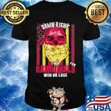 Skull damn right I'm a st. Louis cardinals fan win or lose american flag independence day shirt