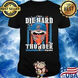 Skull I'm a die hard fan oklahoma city thunder your approval is not required american flag independence day shirt