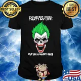 Skull joker I'm sad but I smile that's my life put on a happy face shirt