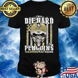 Skull mask I'm a die hard fan pittsburgh penguins your approval is not required american flag independence day shirt