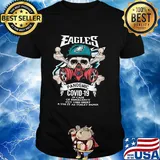 Skull philadelphia eagles pandemic covid-19 in case of emergency cut this shirt and use it as toilet paper shirt