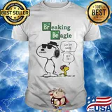 Snoopy and woodstock breaking beagle say my name shirt
