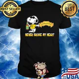 Snoopy hard woodchuck cider beer never broke my heart shirt