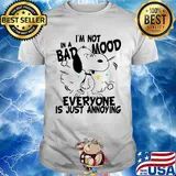 Snoopy i'm not in a bad mood everyone is just annoying shirt