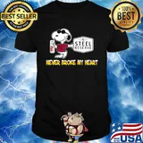 Snoopy steel reserve beer never broke my heart shirt