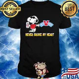 Snoopy victory brewing beer never broke my heart shirt