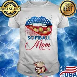 Softball Mom Lips Color Shirt