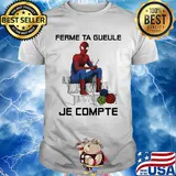 Spiderman knitting ferme ta gueule je compte shirt