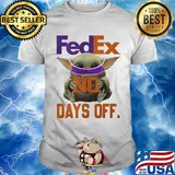 Star wars baby yoda mask fedex no days off shirt
