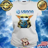 Star wars baby yoda mask hug usana health sciences s Ladies tee