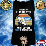 Strong girl i work at lowe's and i devote 100% to my work days vintage retro s Tank top