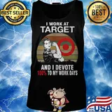 Strong girl i work at target and i devote 100% to my work days vintage retro s Tank top
