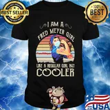 Strong girl mask i am a fred meyer girl like a regular girl but cooler vintage retro shirt