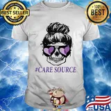 Sugar skull girl care source logo heart shirt