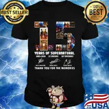 Supernatural 15 years of 2005 2020 15 seasons 327 episodes thank you for the memories signatures shirt