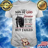 Templar knight i am son of god i was born in december my scars tell a story they are a reminder of time when life tried to break me but failed shirt