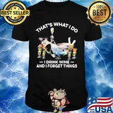 That's What I Do I Drink Wine And I Forget Things Cat Shirt