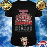 The alabama crimson tide legends 1892 2020 thank you for the memories signatures shirt
