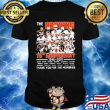 The cleveland browns football team 75th anniversary 1946 2021 thank you for the memories signatures shirt