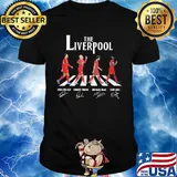 The liverpool abbey road virgil van dijk roberto firmino mohamed salah sadio mane signatures shirt