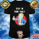 Vault boy fallout mask stay in your vault shirt