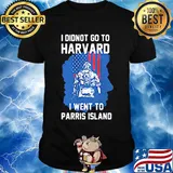 Veteran i didnot go to harvard i went to parris island american flag independence day shirt