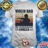 Violin dad like a regular dad but cooler vintage retro shirt