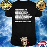 We sand for love we stand for hope we stand for peace shirt