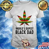 Weed world's dopest black dad happy father's day shirt