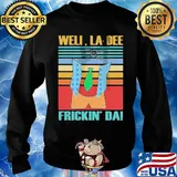 Well La Dee Frickin Da Necktie Vintage Retro Shirt Sweater