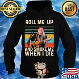 Willie nelson live roll me up and smoke me when i die vintage retro s Hoodie
