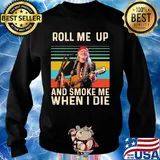 Willie nelson live roll me up and smoke me when i die vintage retro s Sweater