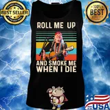 Willie nelson live roll me up and smoke me when i die vintage retro s Tank top
