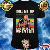 Willie nelson live roll me up and smoke me when i die vintage retro shirt