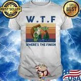 WTF Where's The Finish Turtle Vintage Retro Shirt