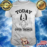 Yoga snoopy today i will not stress over things i can't control shirt