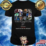 23 years of wrestling 1996 2019 dwayne johnson the rock thank you for the memories signature shirt